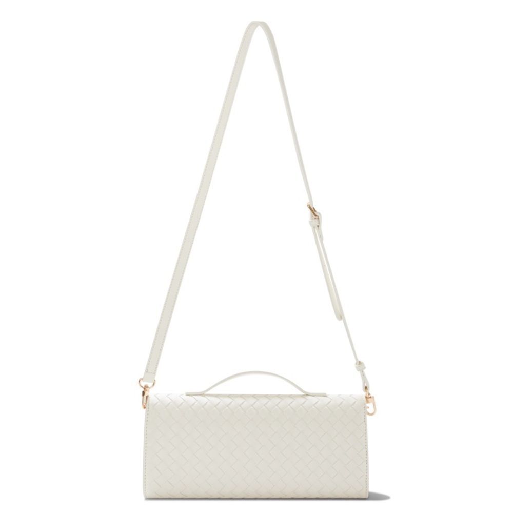 Few Moda Theia Cream Vegan Leather Structured Convertible Clutch Crossbody Nwt — image 6 of 8
